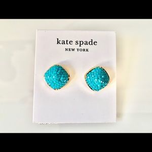 Gold Kate Spade Turquoise,stud Earrings 5/8"